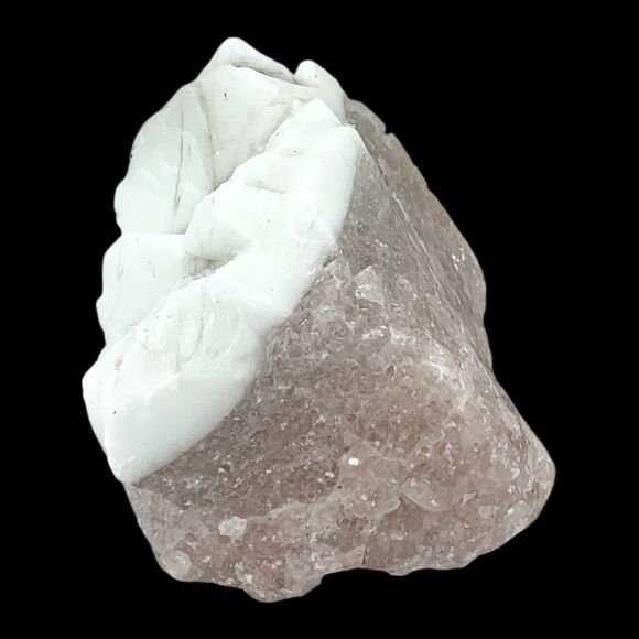 Pink Crackle Milk Glass Layered Art Glass Cullet Glowing Manganese Slag #4GX258 - Picture 5 of 8